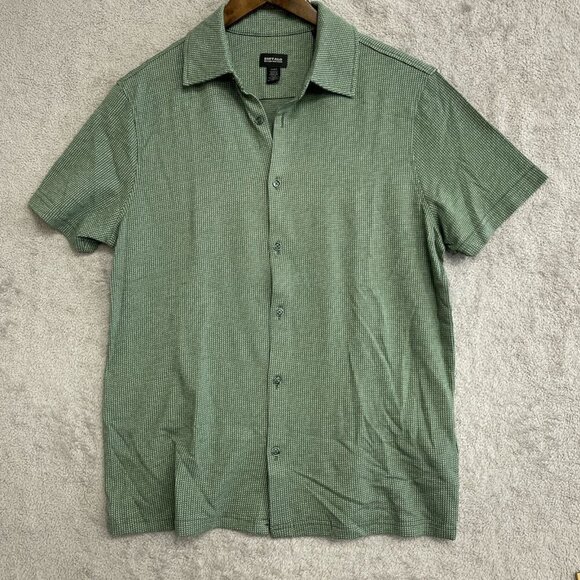NEW Buffalo David Bitton Men's S Short Sleeve Button up Knit Shirt - Picture 2 of 10